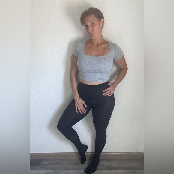 Nylon Stockings Tights Navy Blue Dress Up Costume Used Party - Picture 1 of 8